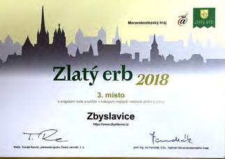 OTEVŘENÁ OBEC Zbyslavice získaly hned dvě ocenění za webové stránky V jubilejním 20.