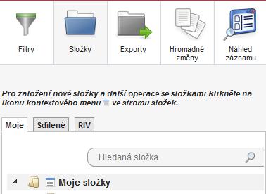 Kontrola nad složkou Rychlou kontrolu chyb je možné