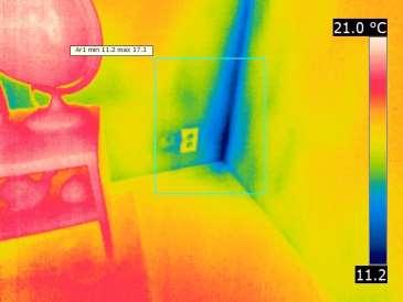 Obr. 2 Termogram s nízkou povrchovou teplotou Fig.