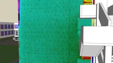 Obr. 7 Mapování termogramu na připravený 3D model. Fig. 7 Thermogram mapping on prepared 3D model.