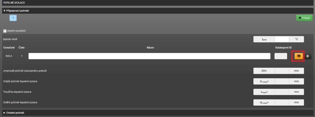 7.1.4 Katalog tepelných izolací V modulu TERMOHYDRAULIKA (TH) je k dispozici katalog tepelných izolací (TI) trubek.