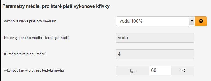 V horní části záložky je vyobrazen graf se zadanými výkonnostními (pracovními křivkami). Viz předchozí obrázek. Obrázek 219 - popis funkcí katalogu čerpadel záložka graf editační režim II.