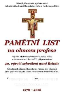 ORDO FRATRUM MINORUM MINISTER GENERALIS Curia Generale dei Frati Minori (OFS), Via S. Maria Mediatrice 25, 00165 Roma - Itálie. Tel. +93.06.684919 Fax. +39.06.632247 - email: mingen@ofm.
