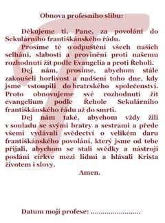 Společně s Generálním Definitoriem a všemi bratry shromážděnými zde v Nairobi k oslavě Plenárního shromáždění našeho řádu, s velkou radostí a v duchu bratrského společenství, chci tobě a všem OFS