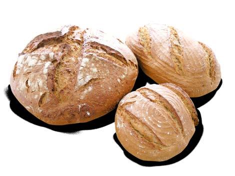 Břevnovský chléb Žitná mouka 70 %, pšeničná mouka 30 % Zadělávaný droždím Droždím zadělávaný