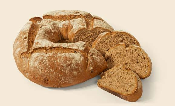 Ořechový chléb Pšeničná mouka 70 %, žitná mouka 20 %, celozrnná směs semínek 10 %, ořechy Zadělávaný droždím