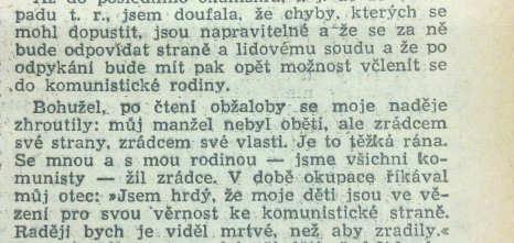 Snad nejhrůznějším typem rezolucí byly dopisy členů rodin obžalovaných, které obsahovaly požadavky vysokých trestů a jejich pozdější schvalování.