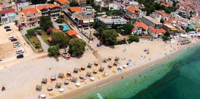 LIMENARIA Christos Beach Studia Polopenze Zábava na dosah Dítě výhodná cena Přímo u pláže Oblíbené Rezervujte včas Studia situovaná v těsné blízkosti moře se nachází na okraji letoviska Limenaria.