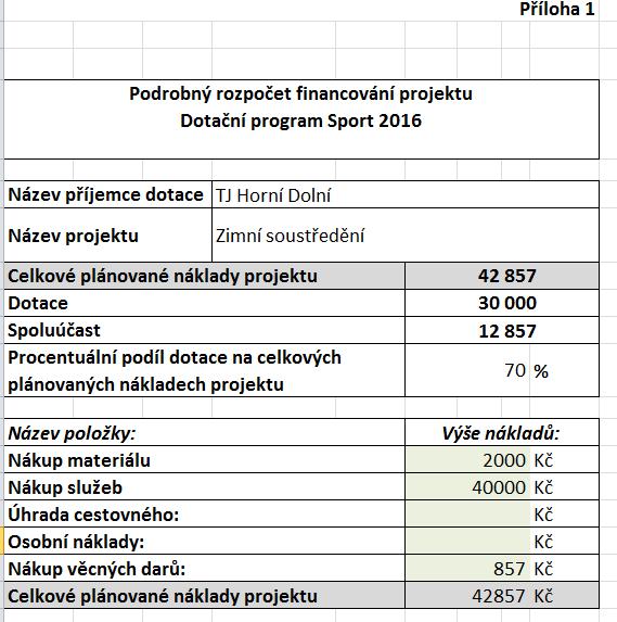 - pozn: tabulka je nastavena tak, že vyplněná zelená pole sčítá a celkový součet se ukazuje v posledním šedém poli.