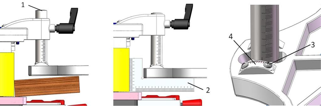 surface of the guiding plate must be 90 to the pressure roller Loosen the inner hexagon screw (1) Set guide plate by using a