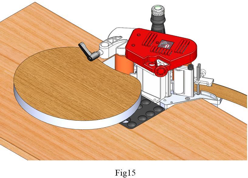 11) Install the edge bander on the worktop (to do so use the included