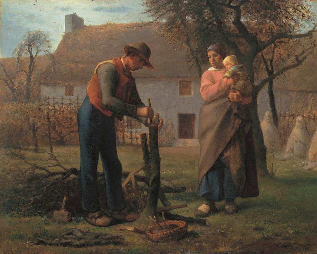 Jean-François Millet (1814-1875), Rolník při roubování