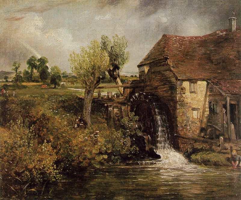 John Constable (1776-1837), Gillinghamský mlýn, 1824,