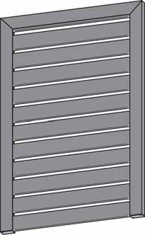 Model N04 oplocení MODERNÍ Spodní pás: 100, 150, 200, 250 mm F / BD / BR V BD je použito svislé zesílení W45 pokud se nevyskytuje zesílení W96 ve