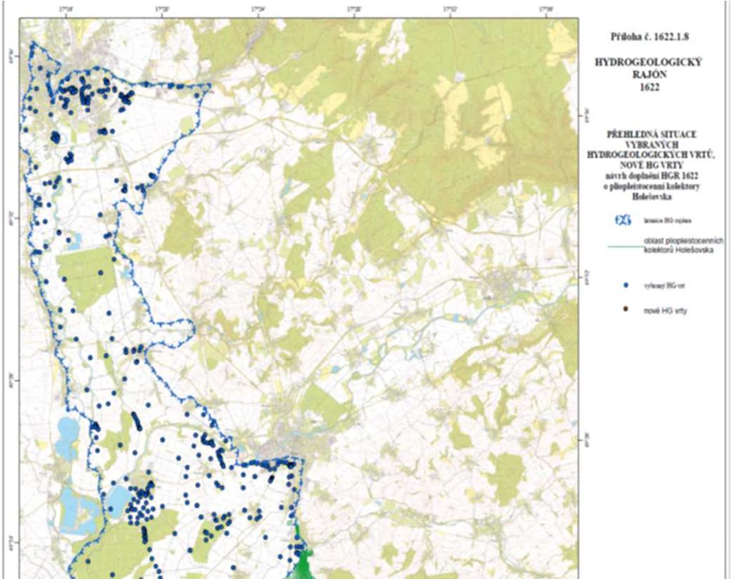 HGR 1622 nezahrnuje kvartérní a pliopleistocenní sedimenty
