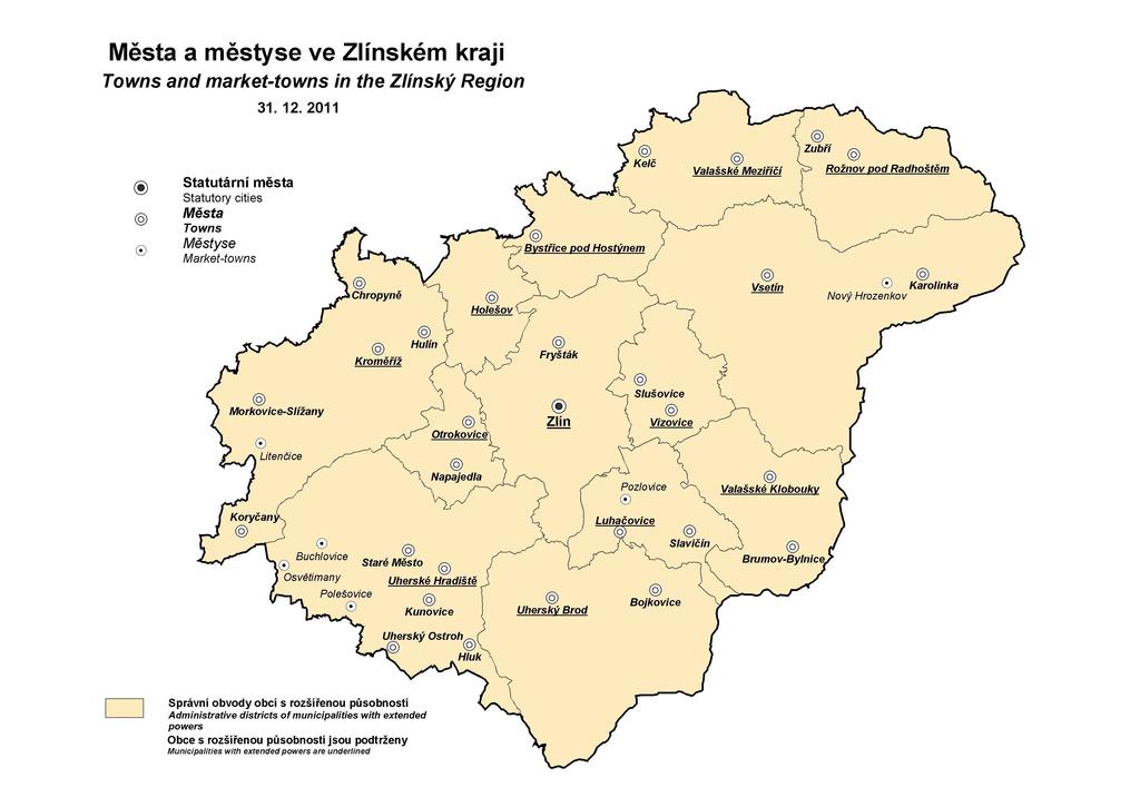 Analýza výchozího stavu Strana: 6 z 169 Obr. 2.1.1-3 Zdroj: ČSÚ Zlínský kraj byl ustanoven k 1. lednu 2000 na základě ústavního zákona č. 347 ze dne 3.