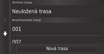 uuzměna cíleuúprava seznamu cílů Úprava seznamu cílů Navigace Pro úpravu a uložení trasy s více cíli