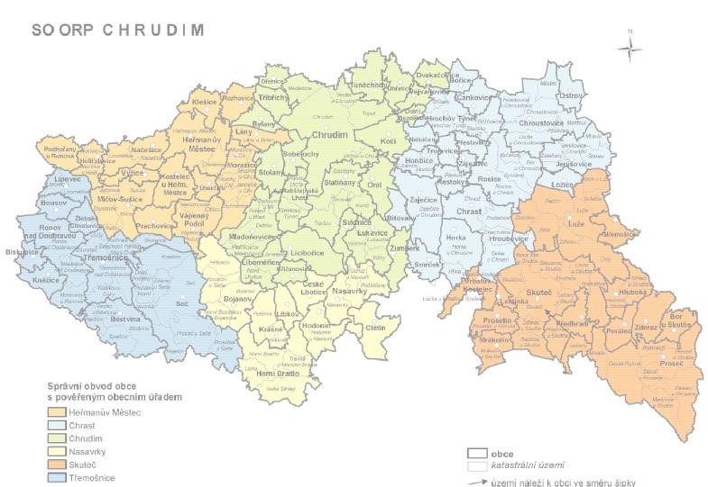 Zdroj: Strategie územního správního obvodu Chrudim Obrázek 1: Mapa