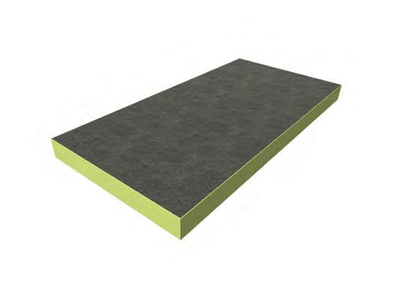 utherm Flat Roof PIR BG utherm pro ploché střechy utherm Soffit PIR AW λ 0,0-0,0 W/mK UTHERM Flat Roof PIR BG je vysoce Deska zahrnuje potah z bitumenové skelné