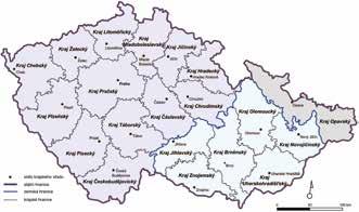 století se již Čechy dělily na dvanáct krajů, jejich hranice však vzhledem k častým proměnám územního rozsahu okrajových panství nebyly ustálené.