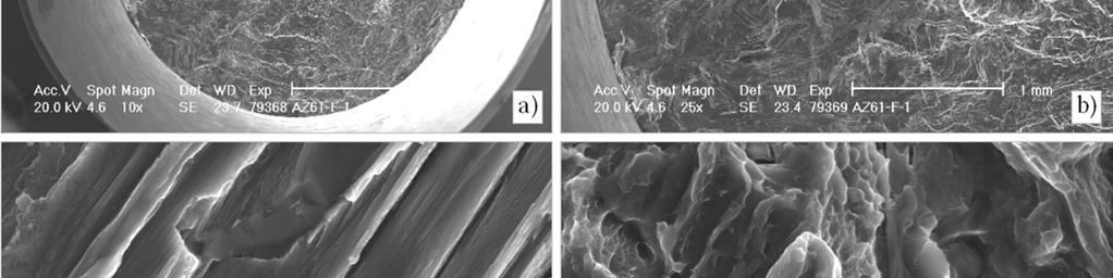 25 Snímky lomové plochy tělesa ze slitiny AZ61