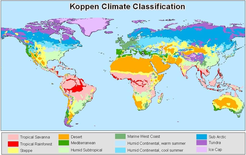 Koppen-Trewartha climate classification.
