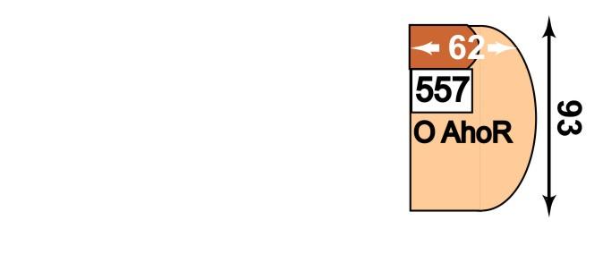 3 3 KEL 313 OAoL 315 KER 63 Zaoblené zakončení leo nebo prao, potažení zadní -není možný