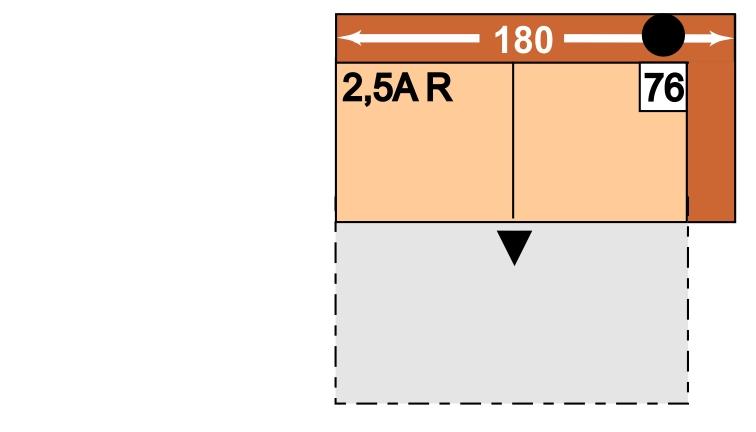 kombinaci se špičatým rohem, kanapí nebo kombielementy Plocha lůžka: 224 x 124 cm 3-sedák s funkcí příčného lůžka, bez područek; možné pouze v kombinaci se špičatým rohem, kanapí nebo kombielementem