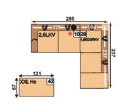 1,5-sedák - kombielement rovný hlavy a přístavným taburetem rozkládací vpravo; XXL Ho = XXL taburet Doprava, vynošení a montáž po celé ČR a SR ZDARMA 2