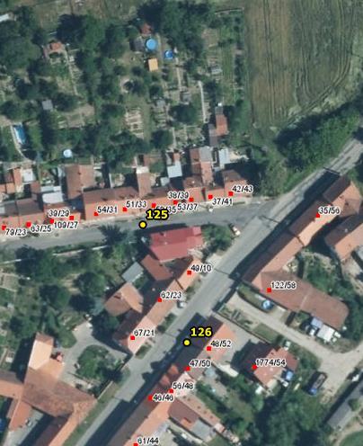Rozmístění hlásičů v části