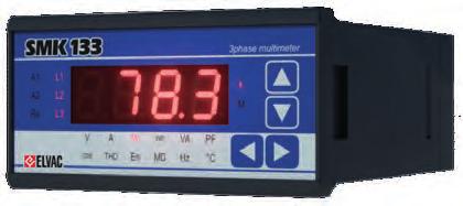 Kompaktní RTU SMK 133 multifunkční 3-fázový panelový měřič Popis jednotky Typické aplikace SMK 133 je jednoduchý 3-fázový měřič navržený pro měření a monitoring fázových a mezifázových napětí,