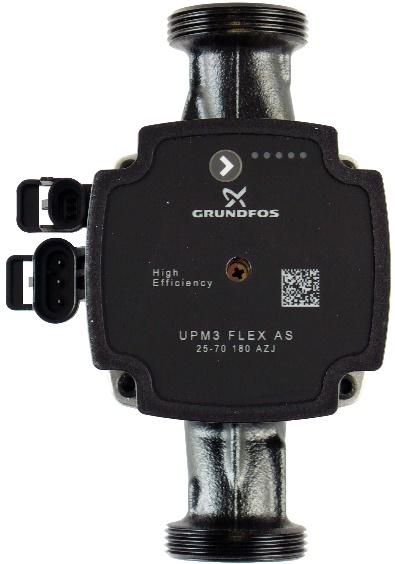 2. Čerpadlo UPM3 FLEX AS 25-70 Konstrukce Mokroběžné oběhové čerpadlo s připojením vnějším závitem G 6/4. Elektrické parametry Napájení Příkon (min./max.) Proud (min.