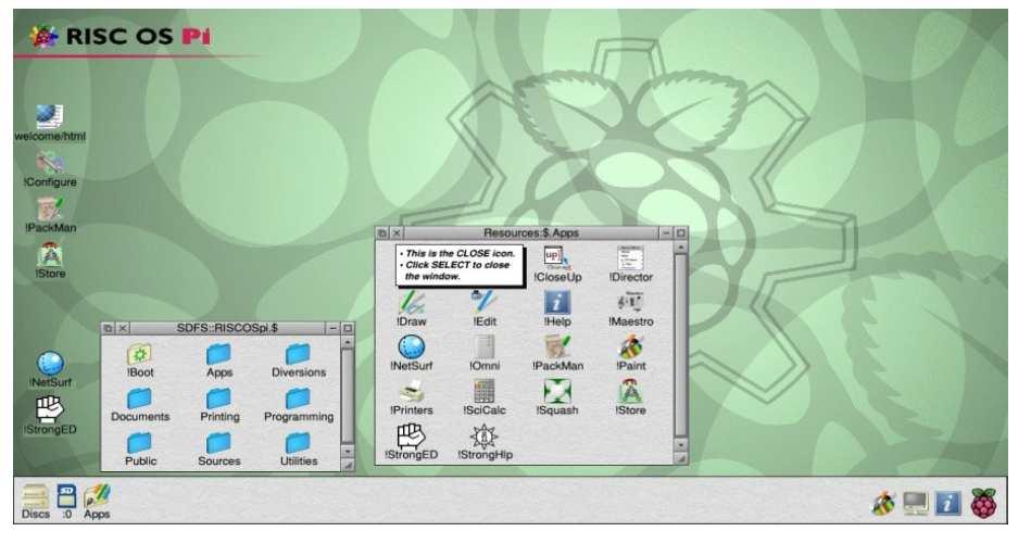 Obr. 5.5 OS Openelec [15] RISC OS RISC OS je počítačový operační systém navržený v Anglii na univerzitě Cambridge. Tento systém není distribuci Linuxu ani jiného operačního systému.