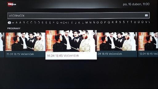 Výběr jazyka Funkce výběru jazyka je aktivní dle možností jednotlivých TV programů a může být zvolena pro každý konkrétní přenos dle Vašeho přání. 3.