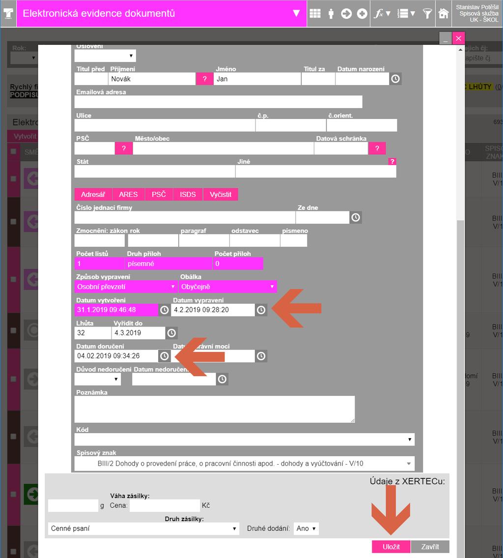 Obr. 15 ESS postup pro