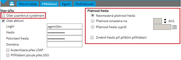 4. Users Users/Osby/Přihlášení Zrušena plžka Účet uzamknut systémem.