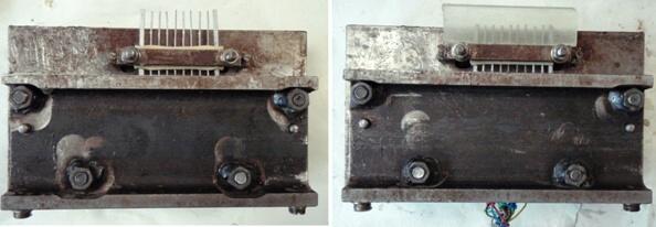 1 Výroba elektrod Elektroda se skládá z 10 žeber. Z toho je 8 užších pro měření vnitřního odporu a 2 silnější žebra, která slouží jako nosný prvek elektrody.