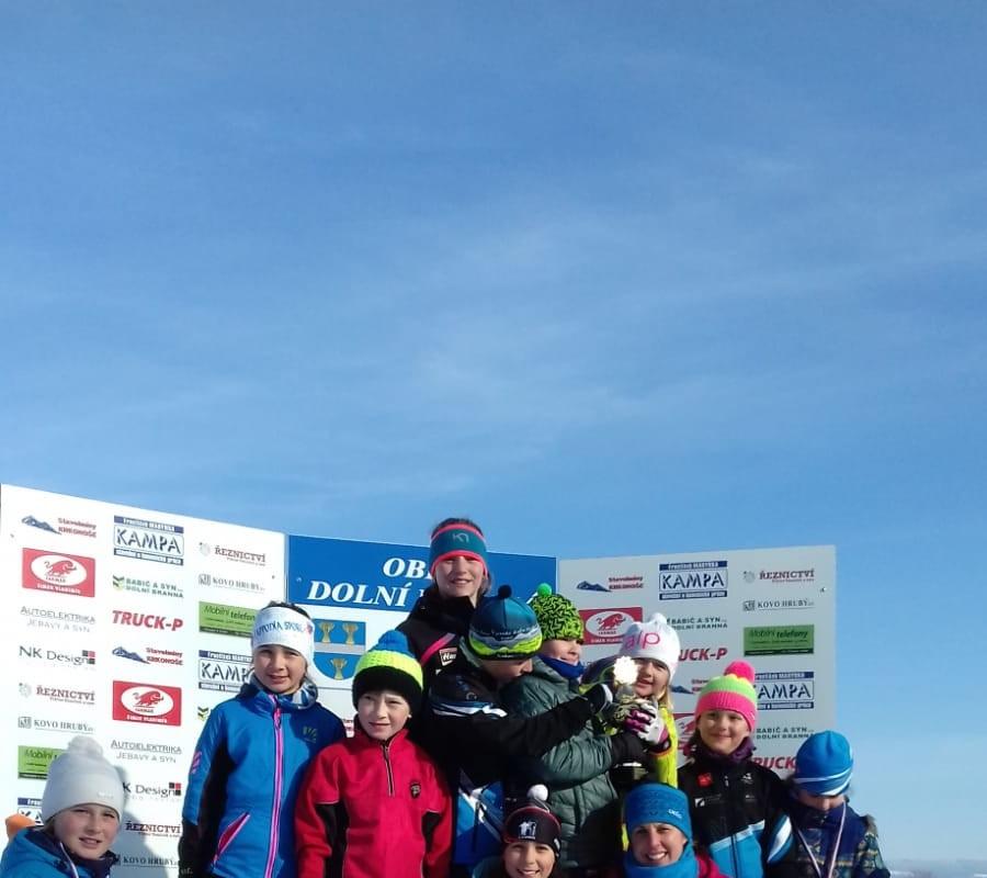 Skvělý výkon předvedla Kristýna Křížová na trati 1 km, kdy stylem start - cíl všechny soupeřky ze čtvrté třídy nechala za zády.