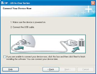 15 P ipojte kabel USB Pripojte kábel USB Uživatelé systému Windows: Je možné, že p ed zobrazením výzvy k p ipojení kabelu USB uplyne n kolik minut.