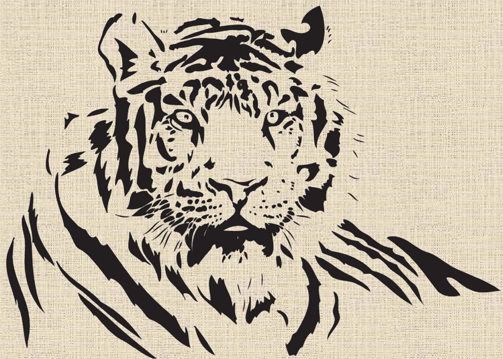 Tiger line je vyrobená z ručne farbenej