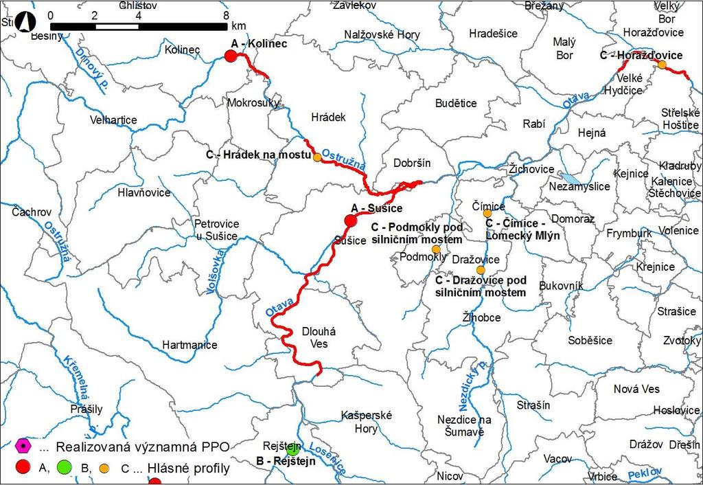 Obr. 1 Přehledná mapa řešeného území Obr.