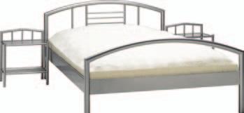 postel s kovovou konstrukcí ve stříbrné barvě, s matrací BASIC S a rošty BASIC A. Postel, 0x00 cm*.