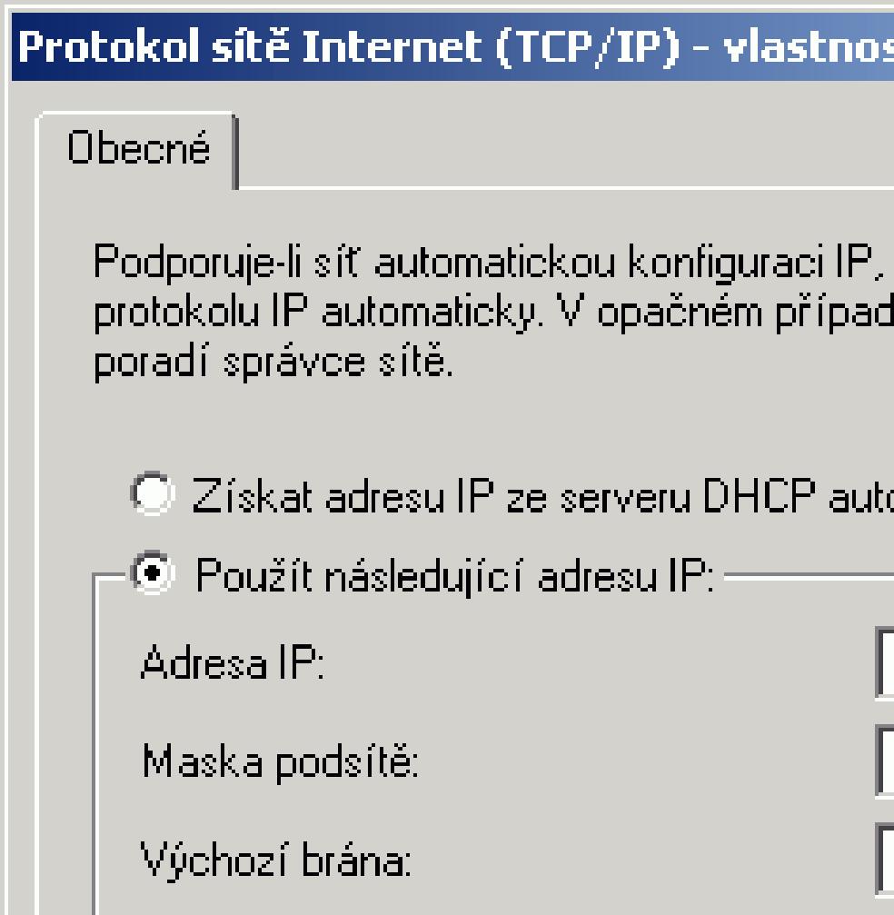 Připojení k webovému serveru Připojení k webovému serveru d.