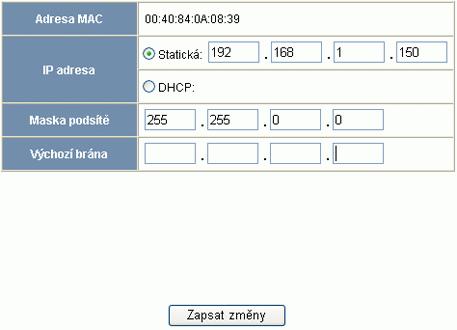 Konfigurace systému 2.2.4 Záložka Síť Váš panel NetAXS je fyzicky nakonfigurován za použití jedné z mnoha možných síťových konfigurací.