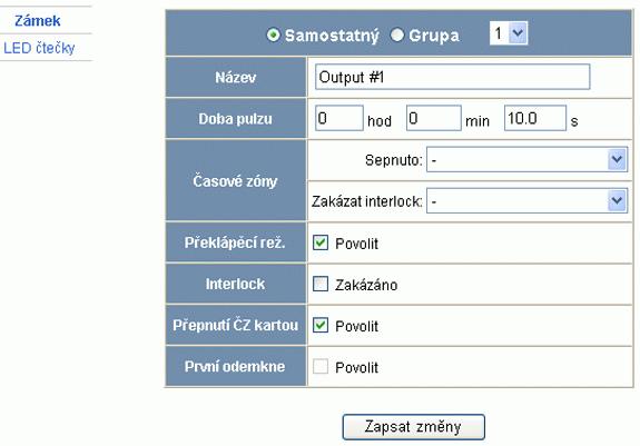 Konfigurace dveří 2.4.
