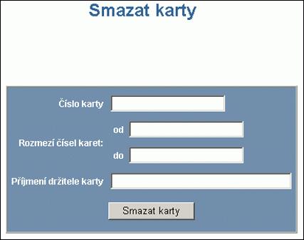 Údržba karet 2.6.