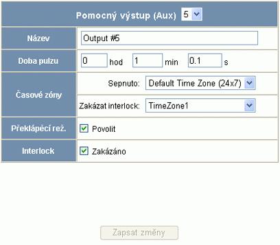 Konfigurace záložky Další I/O a Grupy 2.7.