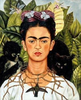 Obr. 9 Frida Kahlo, Autoportrét s trnovým