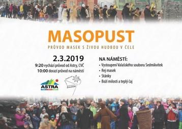 S T R Á N K A 13 www.astrafrenstat.cz Centrum volného času Astra 2.3.2019, 9:20 hod., Frenštát p. R. Průvod vychází od Astry, CVČ a cíl je na náměstí v 10:00 hod.