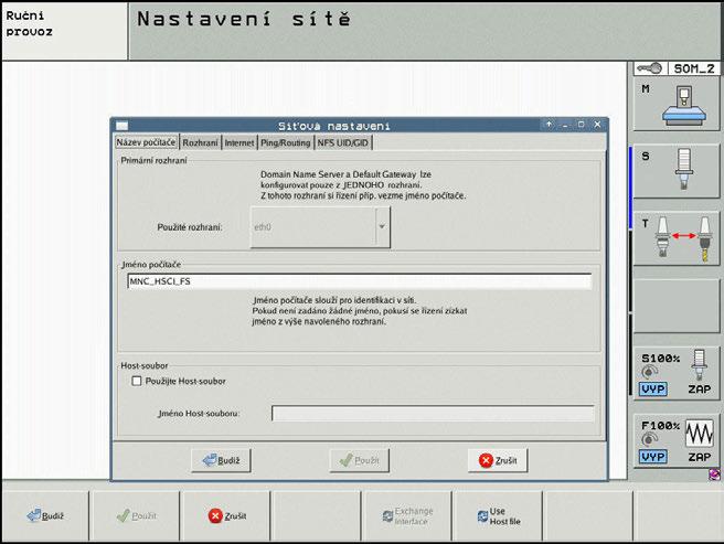 11 Síťové připojení Připojení do sítě itnc 530 od verze softwaru 60642x-04 (HEROS 5) s HSCI Připojení řídicího systému přes DHCP do firemní sítě provádějte takto: Propojte řídicí systém s místní